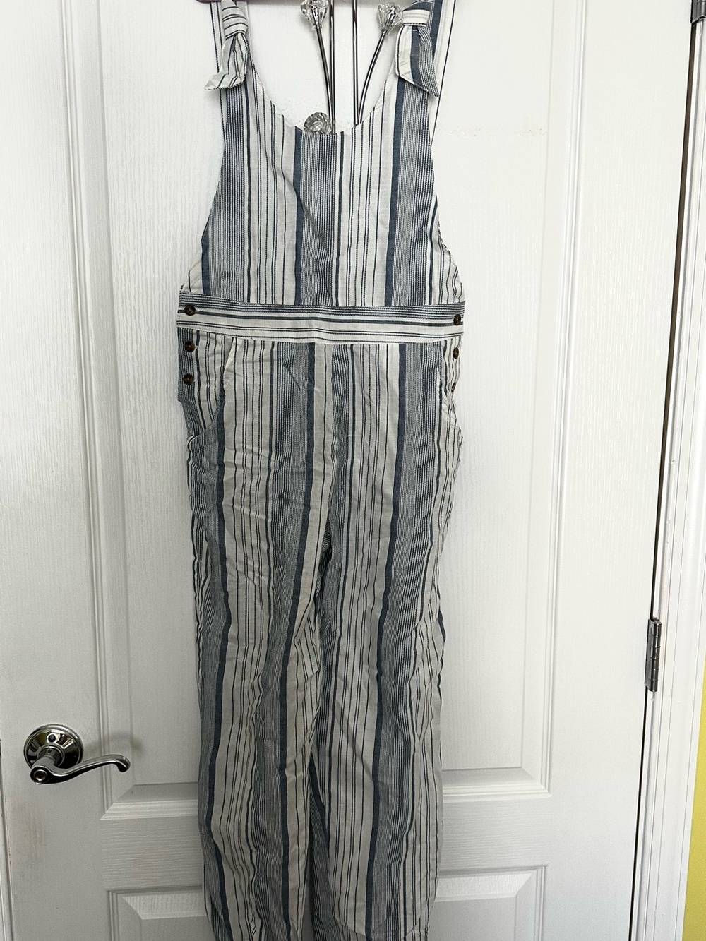 Habitual Blue & White Striped Overalls One-Piece NWT size 12